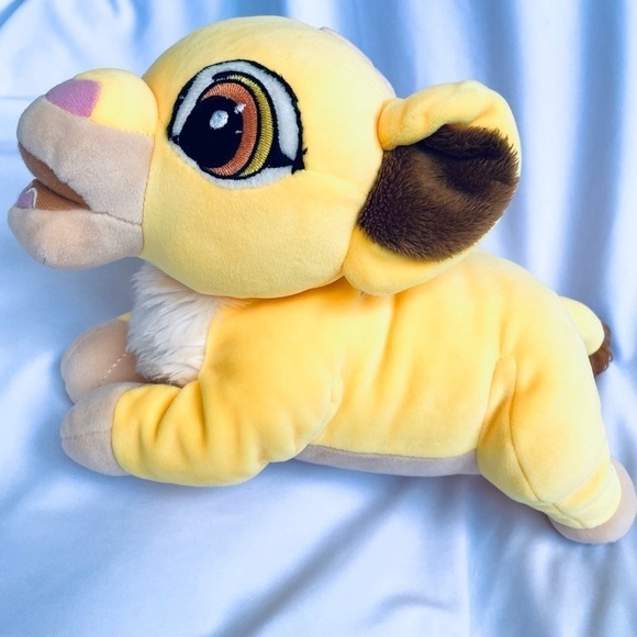 RARE -DISNEYLAND PARIS Stuffed Animal SIMBA Plush LION KING Length 12" Height 8" - Picture 10 of 13